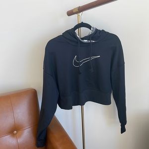 Black Cropped Nike Hoodie